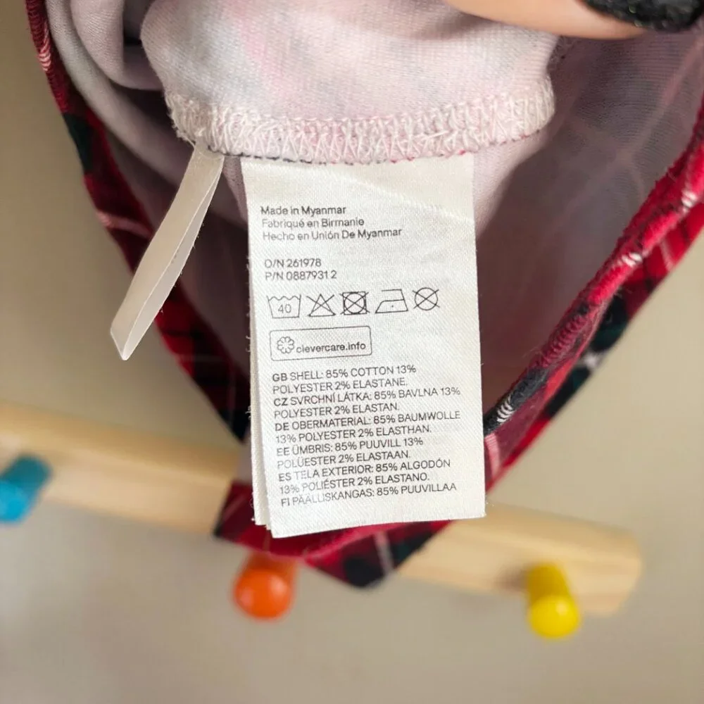 H&M Long Sleeved Tartan Dress w/ Pockets, 2-4y